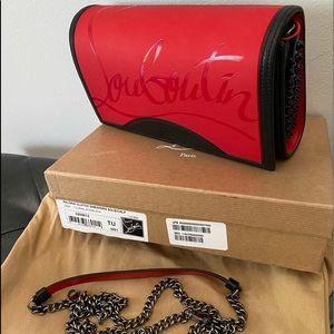 Christian Louboutin Paloma clutch sneaker soul with spikes * Brand new